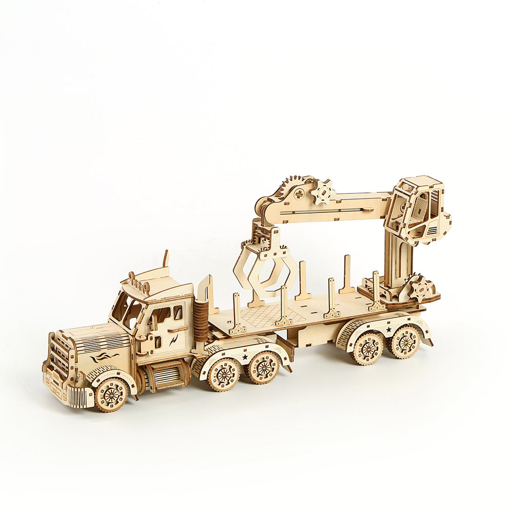 DIY Truck Crane 3D Wooden Mechanical Puzzle Construction Kit | Nikpuzzles