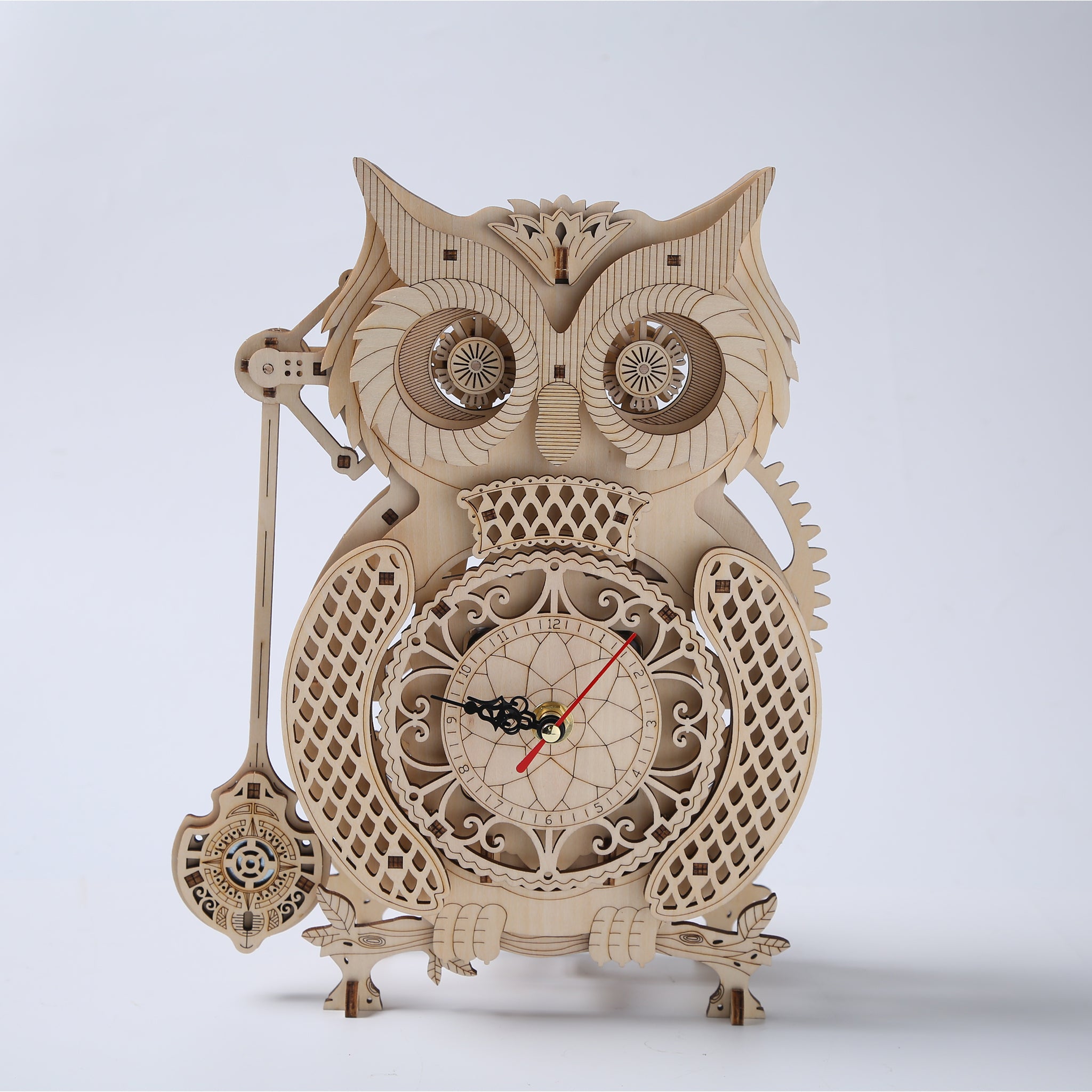 DIY Pendulum Owl Clock 3D Wooden Mechanical Puzzle Construction Kit | Nikpuzzles