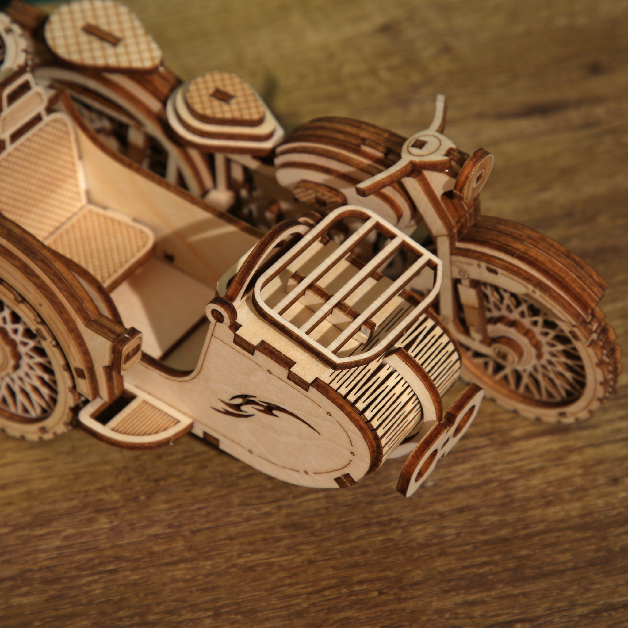 DIY Tricycle 3D Wooden Mechanical Puzzle Construction Kit | Nikpuzzles