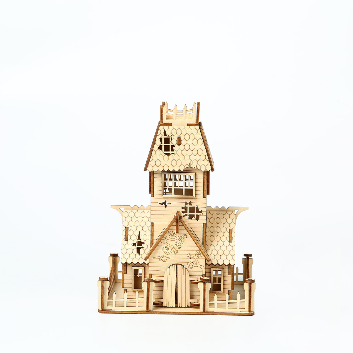 DIY Abandoned House 3D Wooden Puzzle Construction Kit | Nikpuzzles