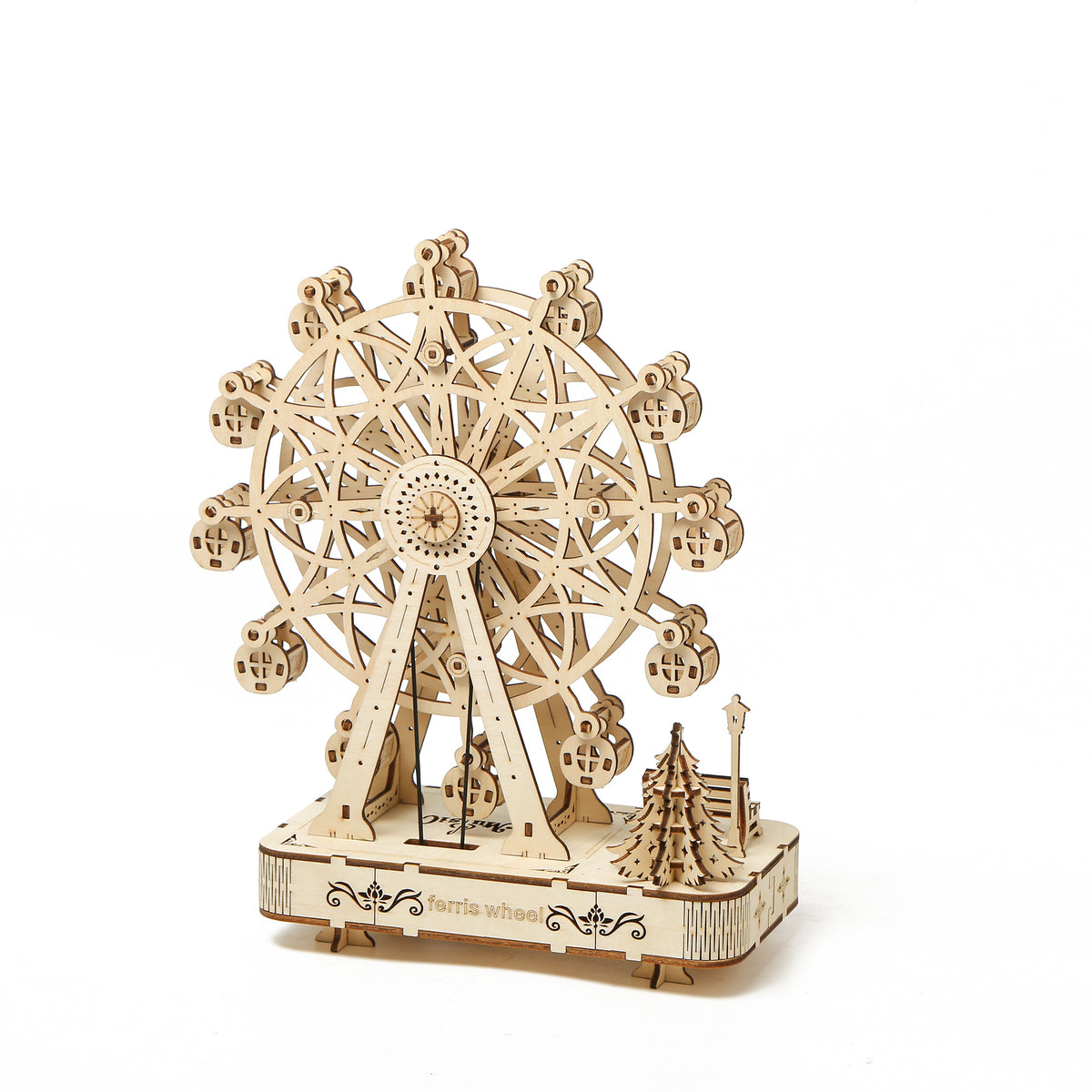 DIY Musical Ferris Wheel 3D Wooden Mechanical Puzzle Construction Kit | Nikpuzzles