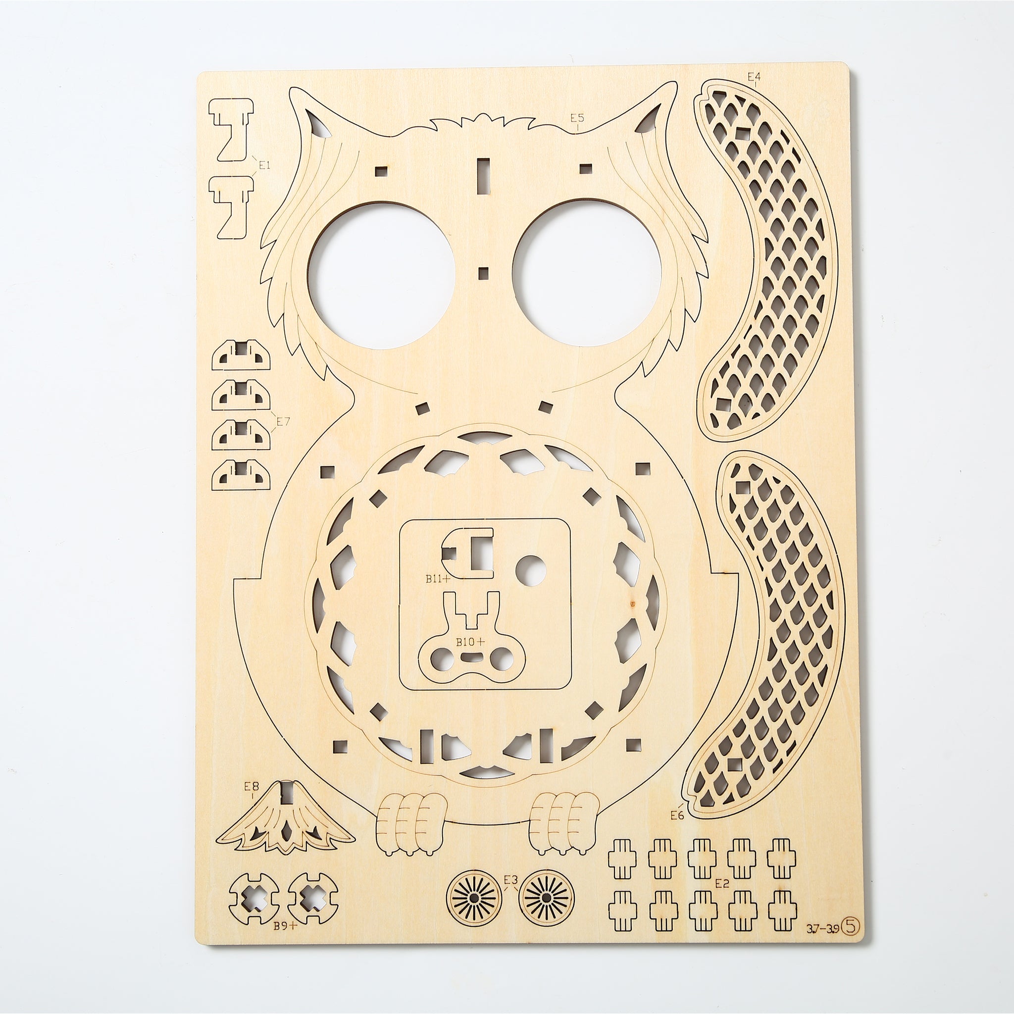 DIY Pendulum Owl Clock 3D Wooden Mechanical Puzzle Construction Kit | Nikpuzzles