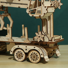 DIY Truck Crane 3D Wooden Mechanical Puzzle Construction Kit | Nikpuzzles