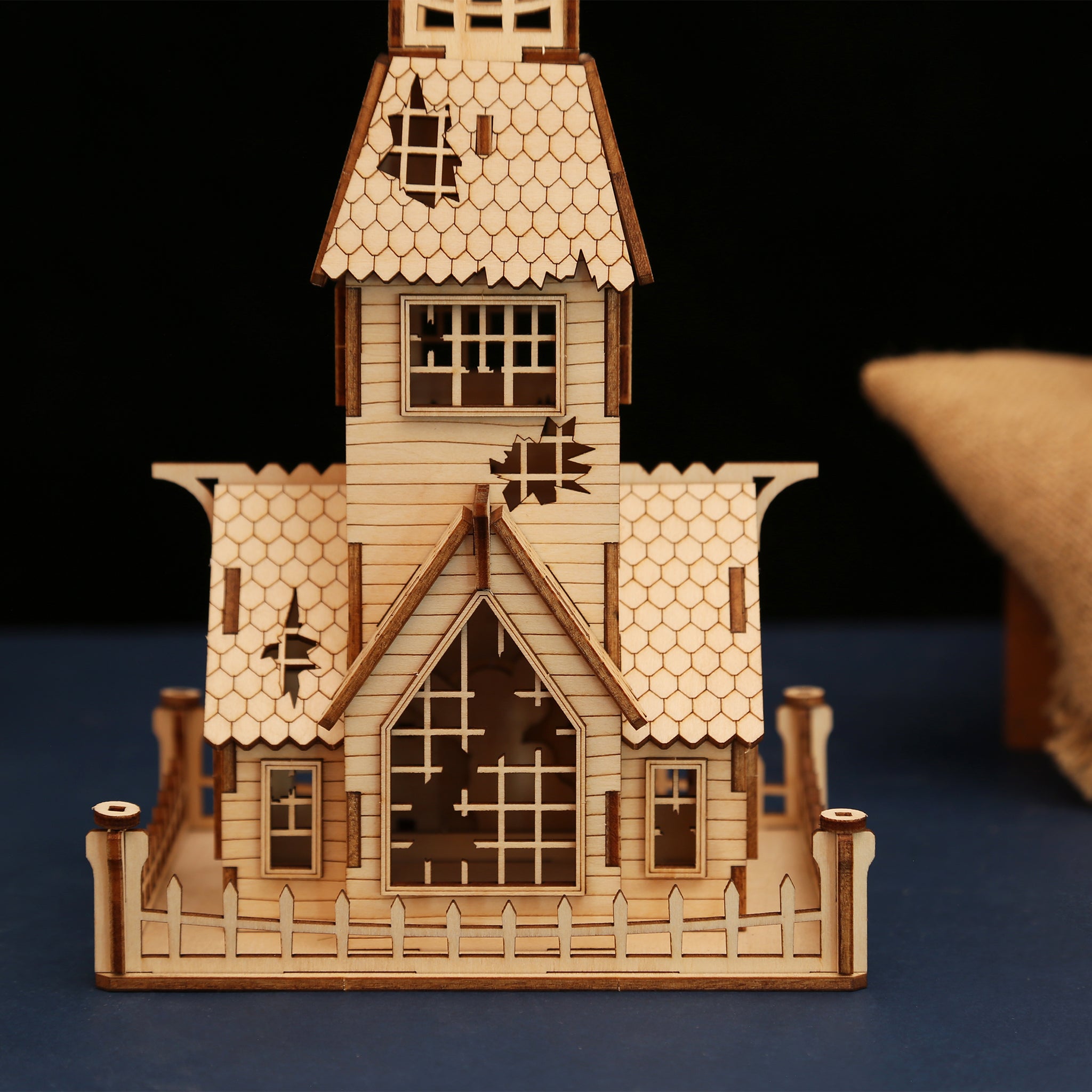 DIY Abandoned House 3D Wooden Puzzle Construction Kit | Nikpuzzles