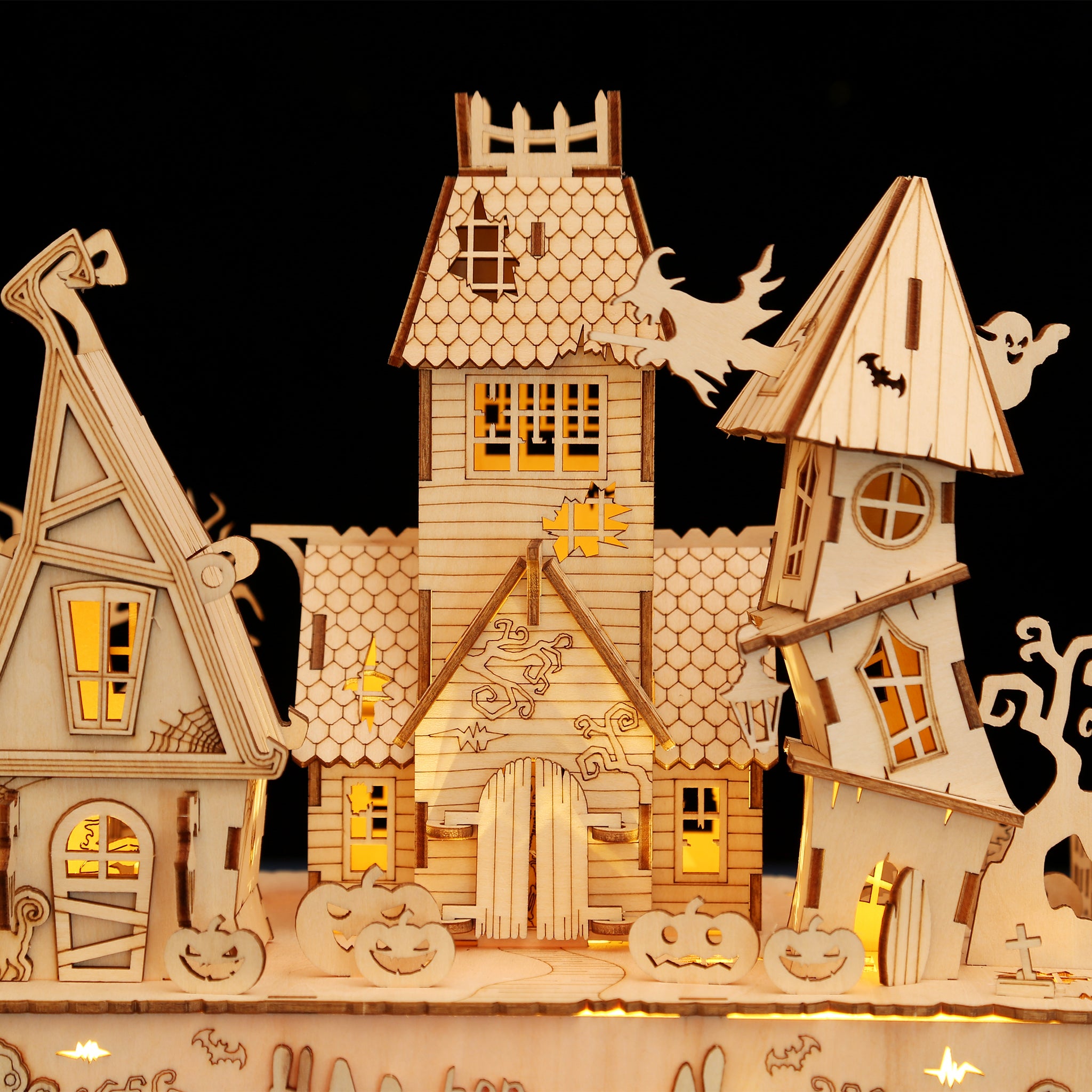 DIY Happy Halloween House 3D Wooden Puzzle Construction Kit | Nikpuzzles