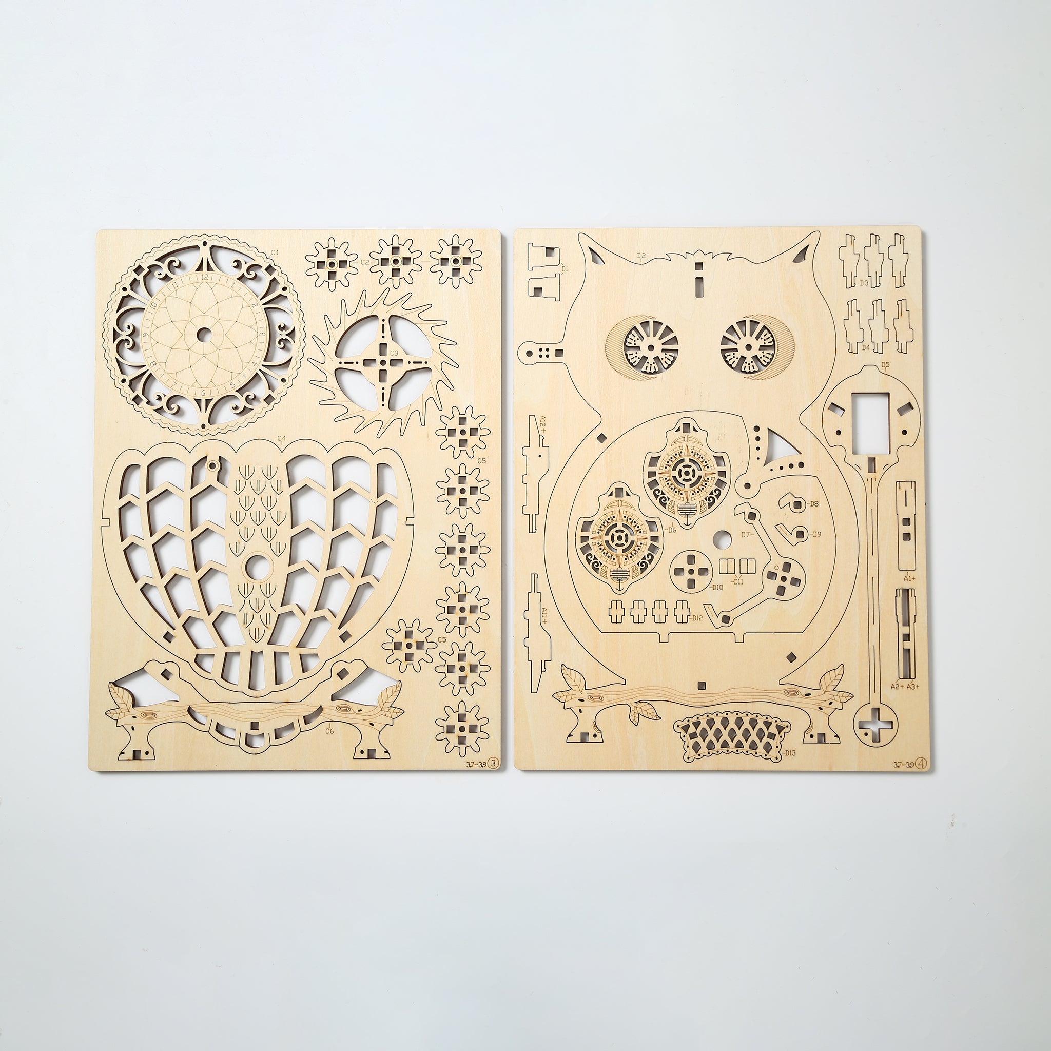 DIY Pendulum Owl Clock 3D Wooden Mechanical Puzzle Construction Kit | Nikpuzzles