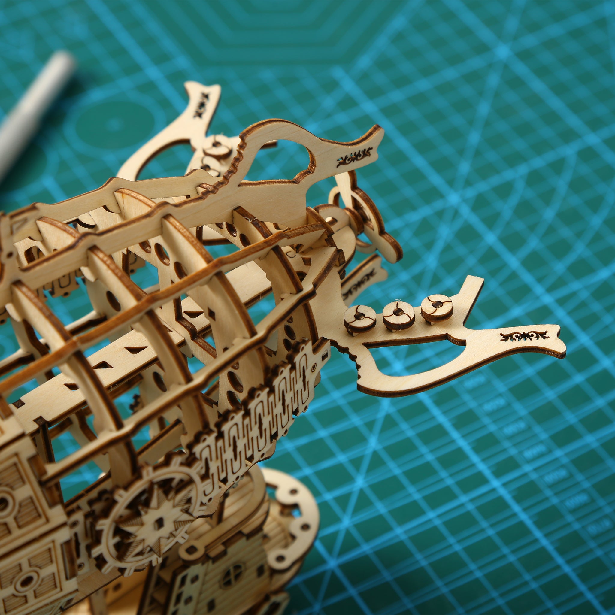 DIY Airship 3D Wooden Mechanical Puzzle Construction Kit | Nikpuzzles