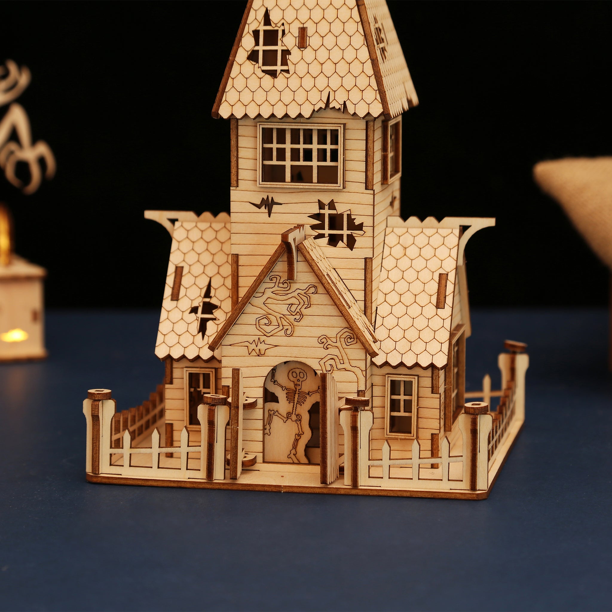 DIY Abandoned House 3D Wooden Puzzle Construction Kit | Nikpuzzles