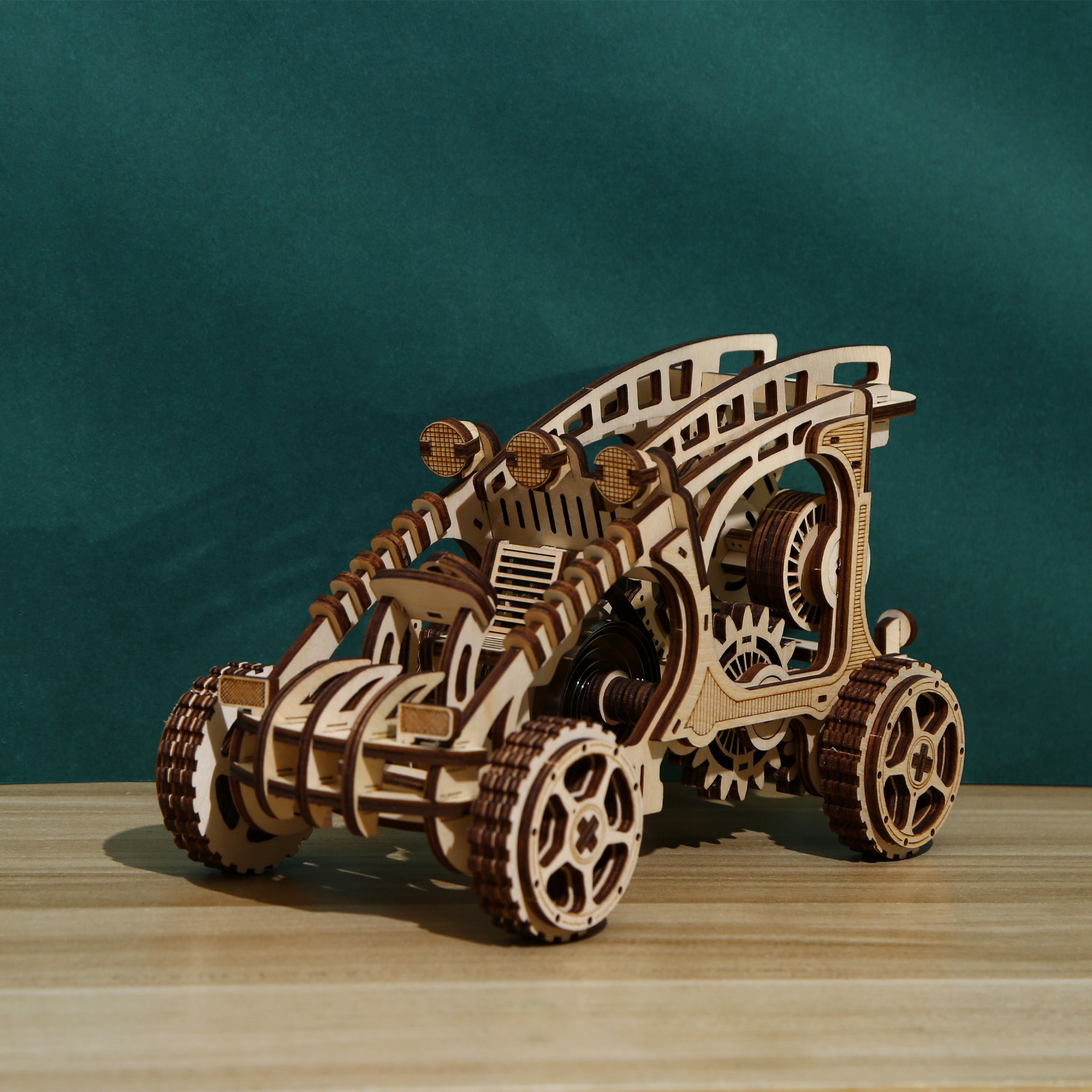 DIY Bumper Car 3D Wooden Mechanical Puzzle Construction Kit | Nikpuzzles