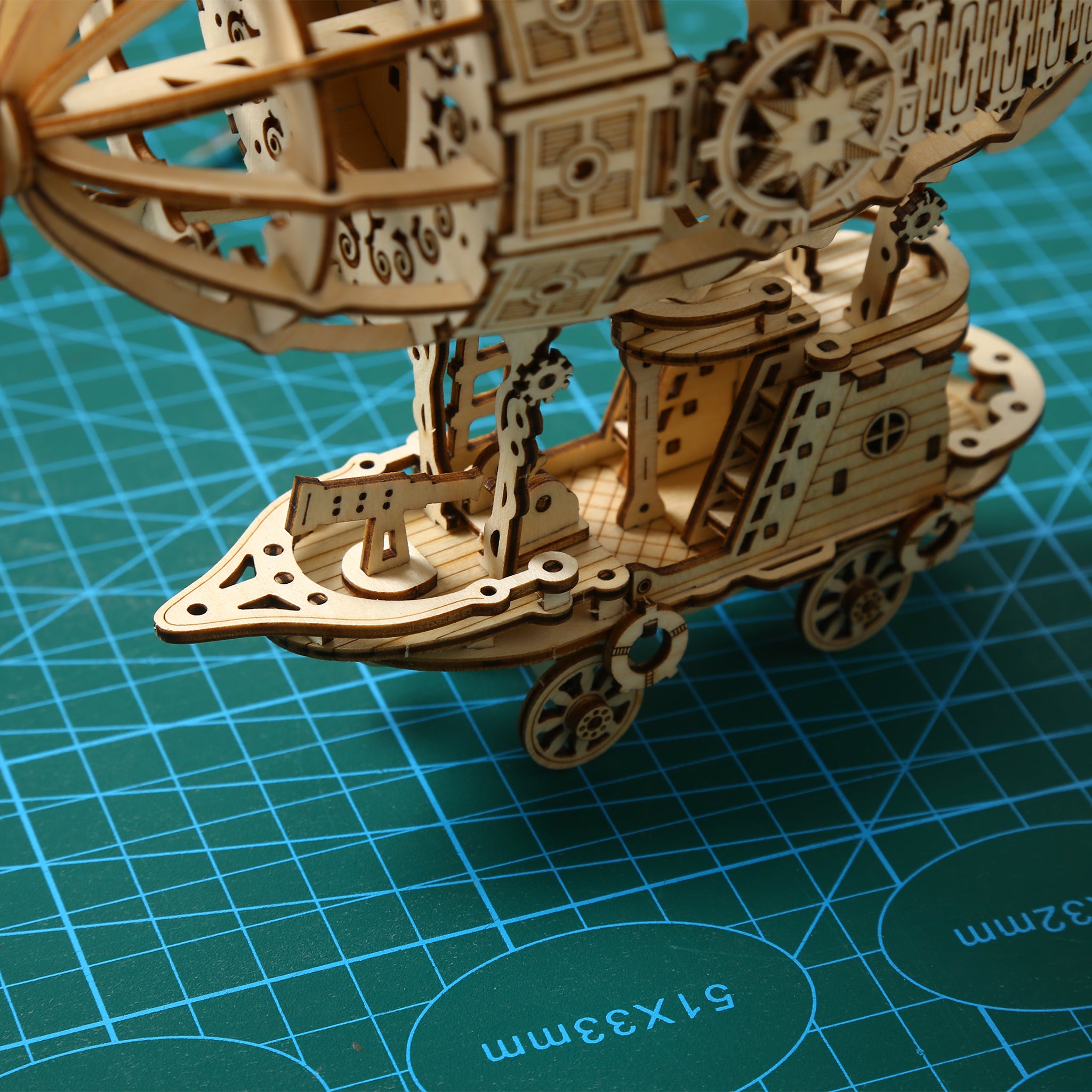 DIY Airship 3D Wooden Mechanical Puzzle Construction Kit | Nikpuzzles