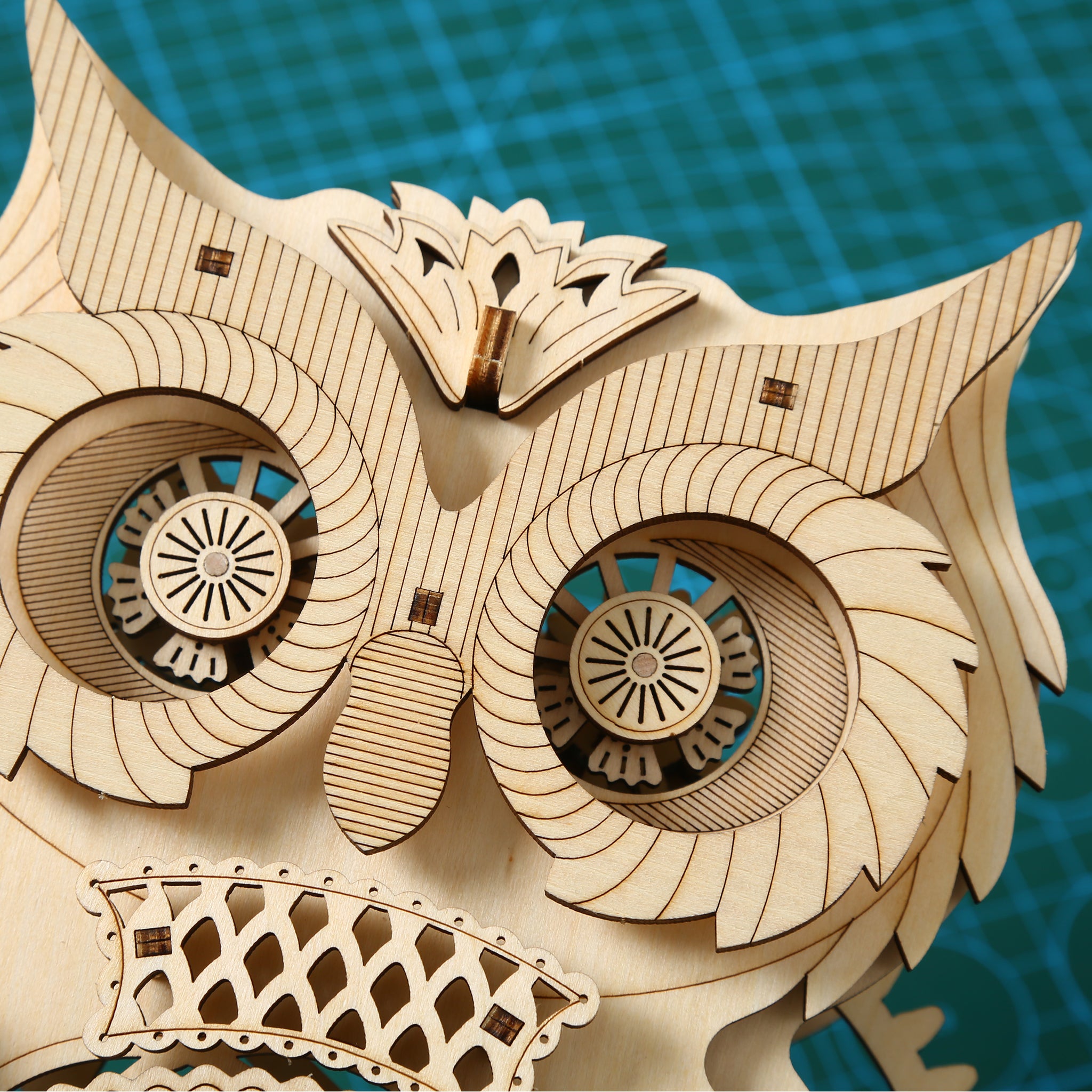 DIY Pendulum Owl Clock 3D Wooden Mechanical Puzzle Construction Kit | Nikpuzzles