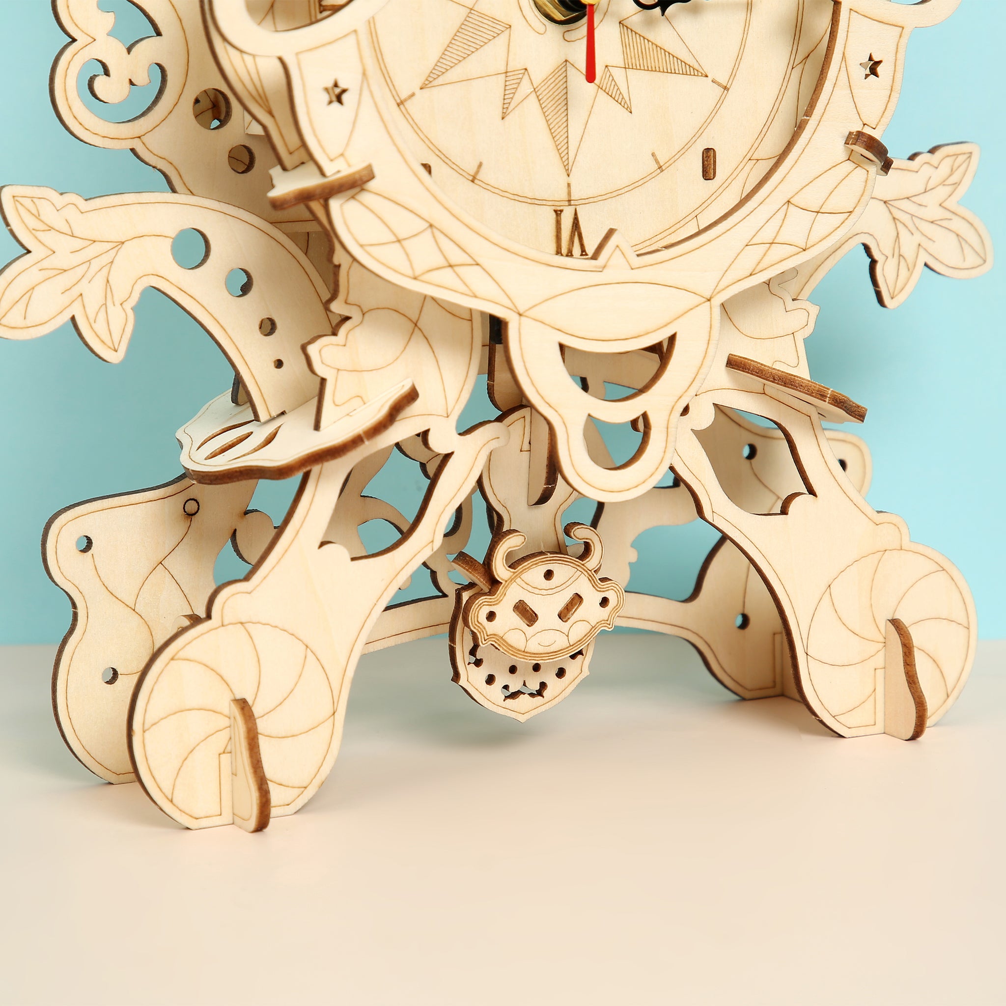 DIY Mechanical Retro Pendulum Clock 3D Wooden Mechanical Puzzle Construction Kit | Nikpuzzles