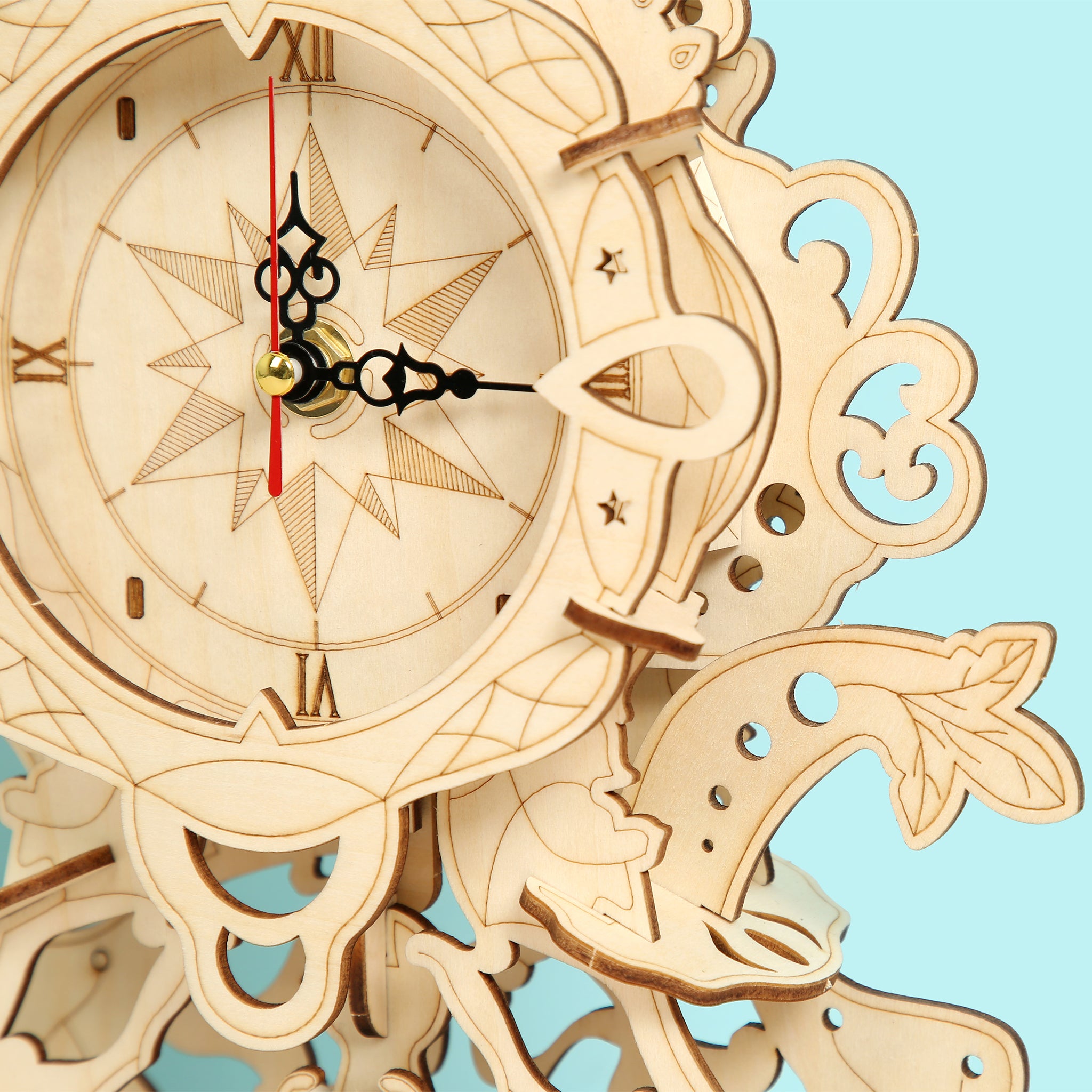 DIY Mechanical Retro Pendulum Clock 3D Wooden Mechanical Puzzle Construction Kit | Nikpuzzles