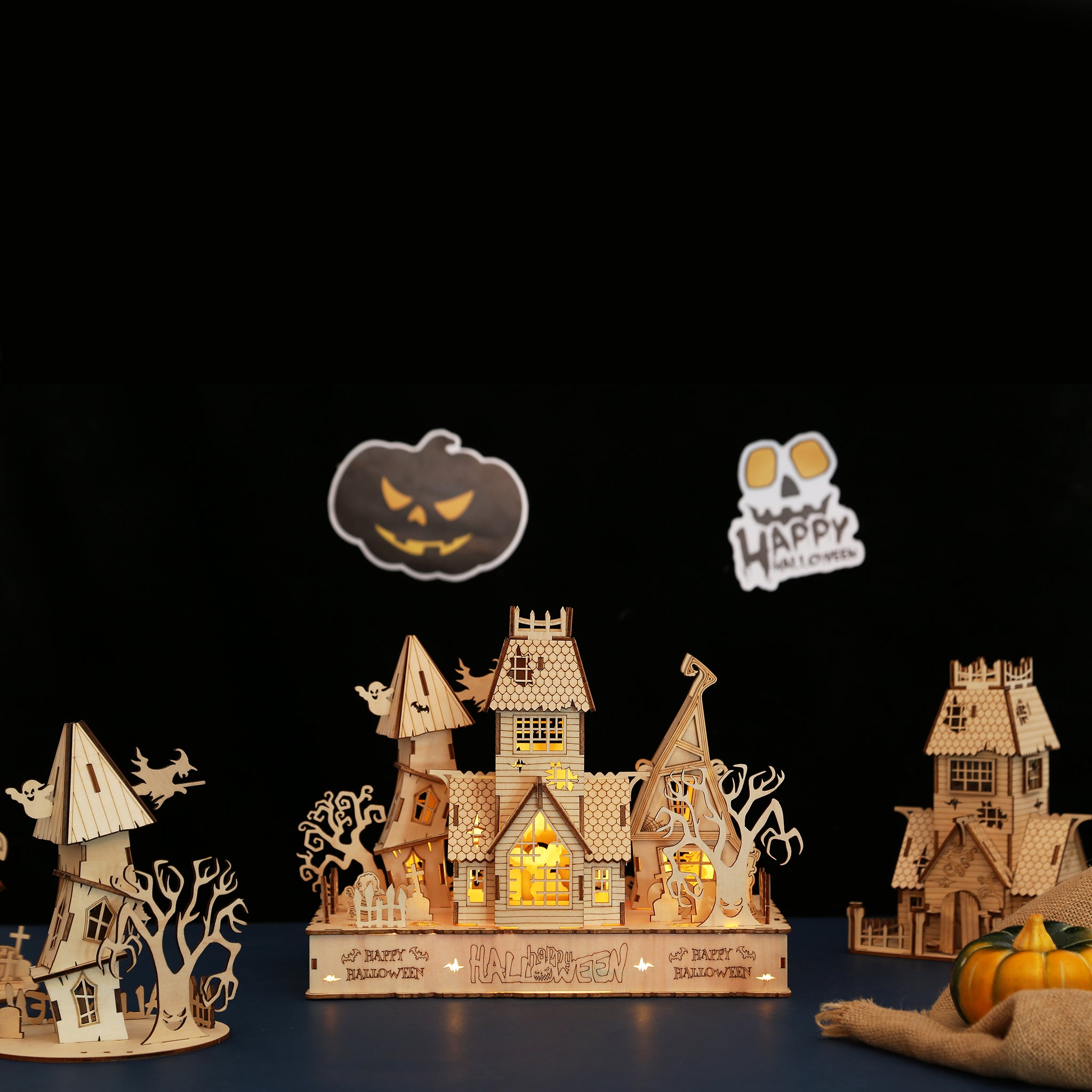 DIY Happy Halloween House 3D Wooden Puzzle Construction Kit | Nikpuzzles