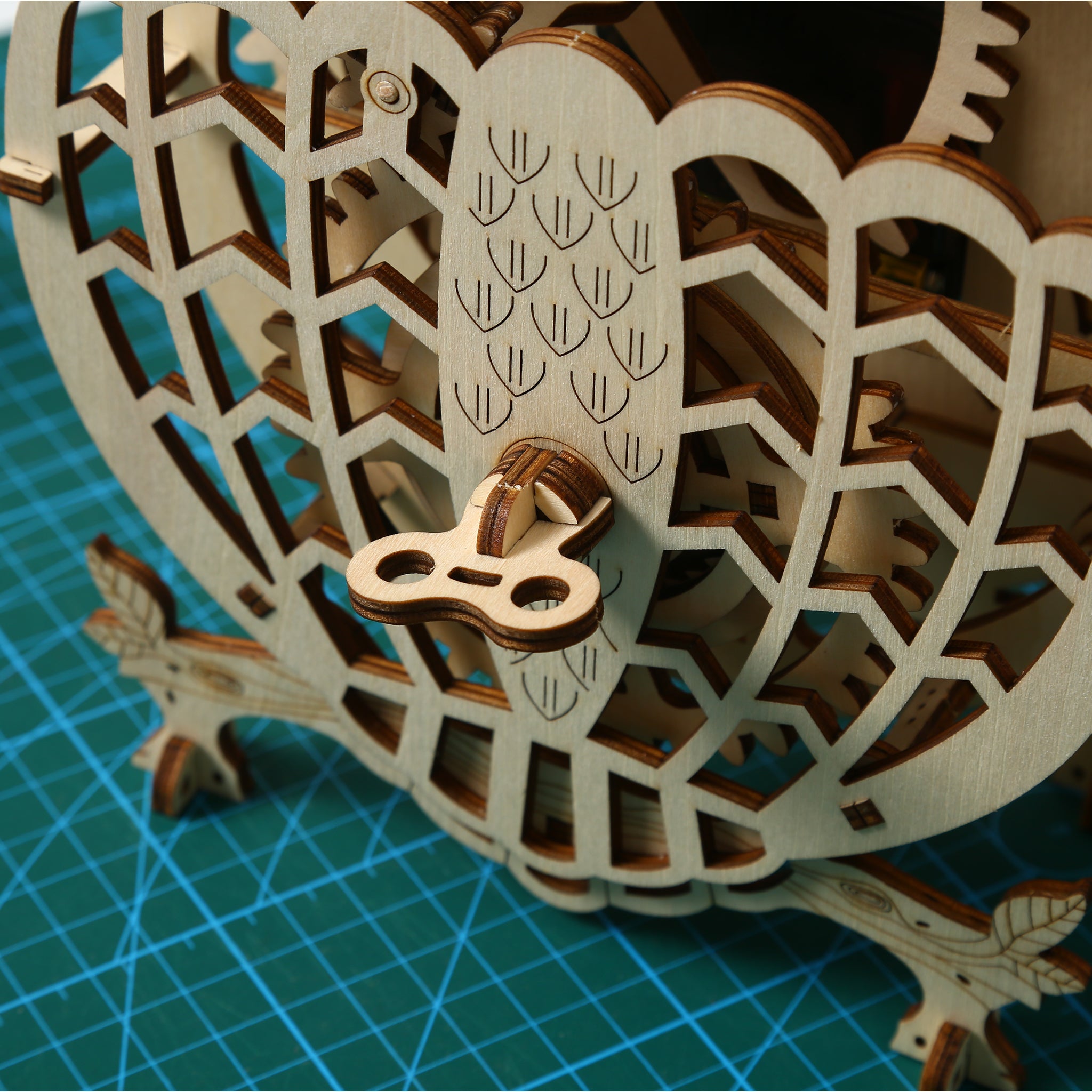 DIY Pendulum Owl Clock 3D Wooden Mechanical Puzzle Construction Kit | Nikpuzzles