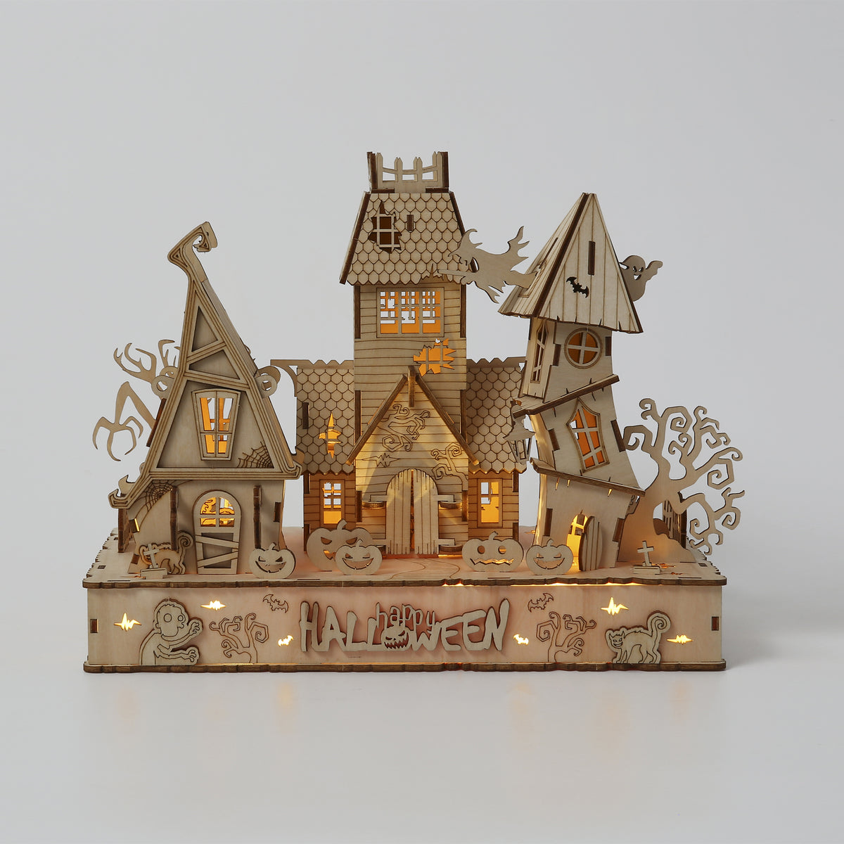 DIY Happy Halloween House 3D Wooden Puzzle Construction Kit | Nikpuzzles