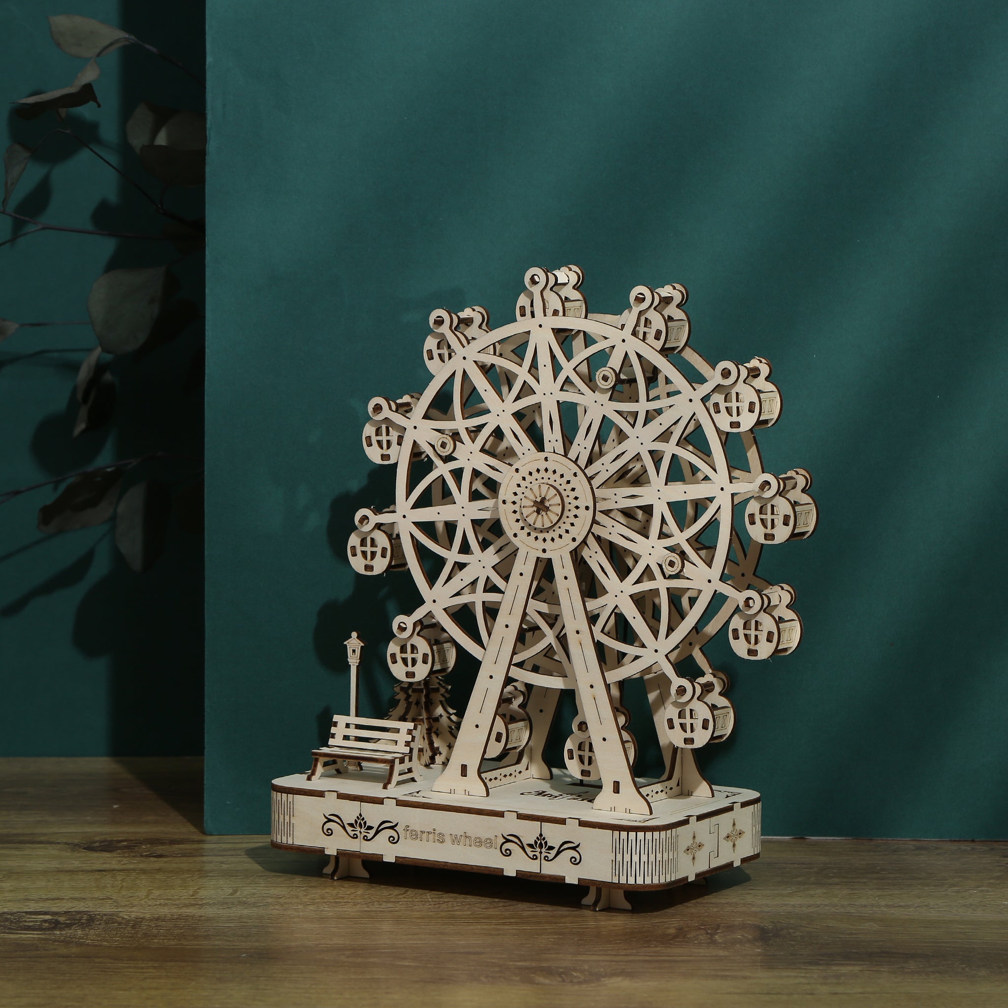 DIY Musical Ferris Wheel 3D Wooden Mechanical Puzzle Construction Kit | Nikpuzzles