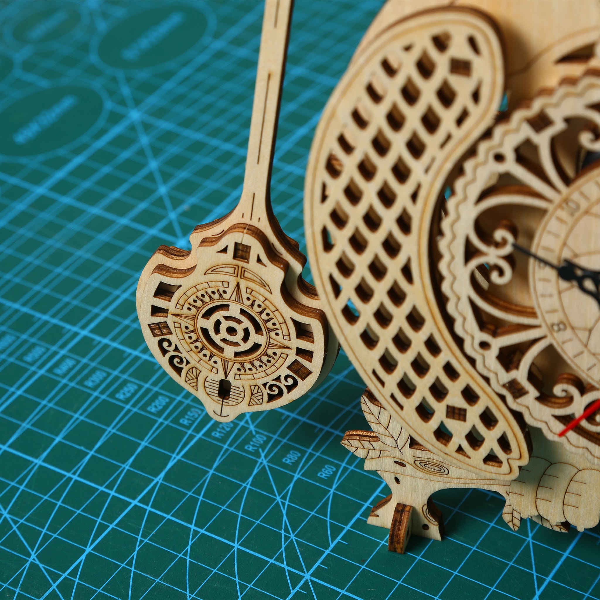 DIY Pendulum Owl Clock 3D Wooden Mechanical Puzzle Construction Kit | Nikpuzzles