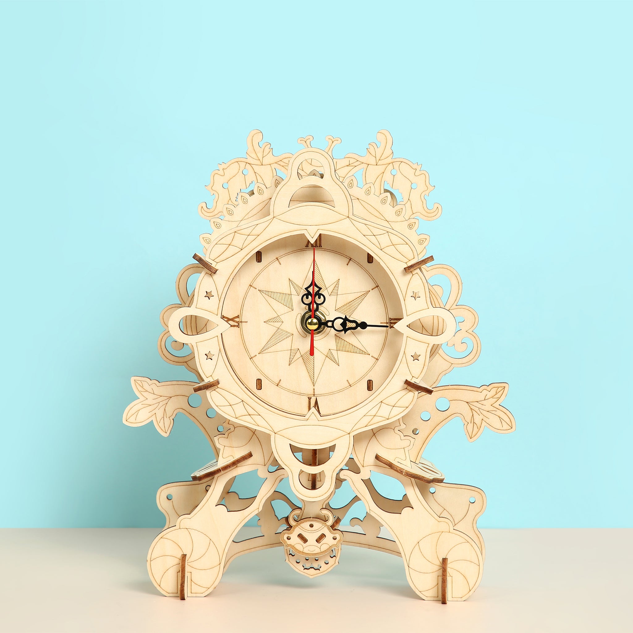 DIY Mechanical Retro Pendulum Clock 3D Wooden Mechanical Puzzle Construction Kit | Nikpuzzles