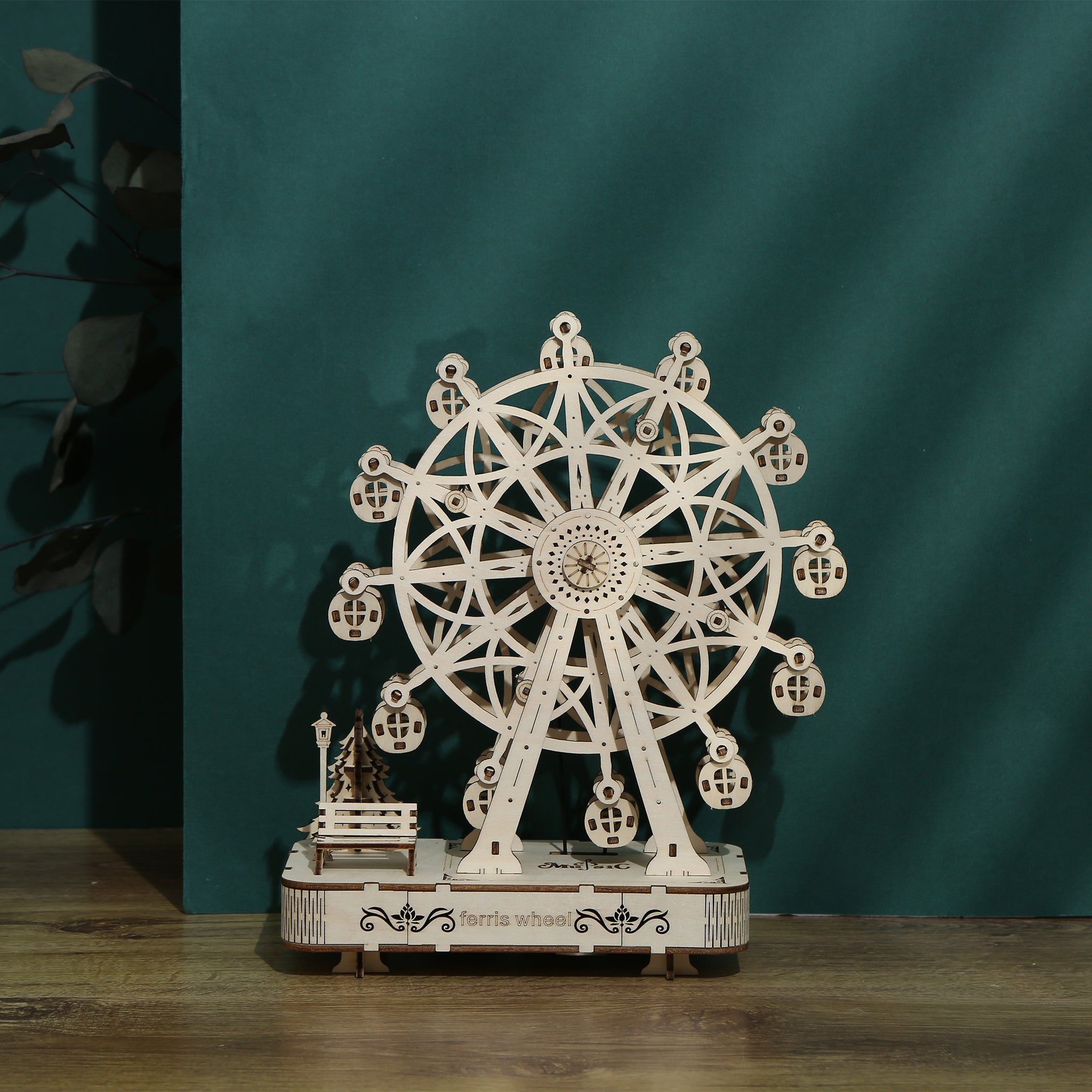 DIY Musical Ferris Wheel 3D Wooden Mechanical Puzzle Construction Kit | Nikpuzzles