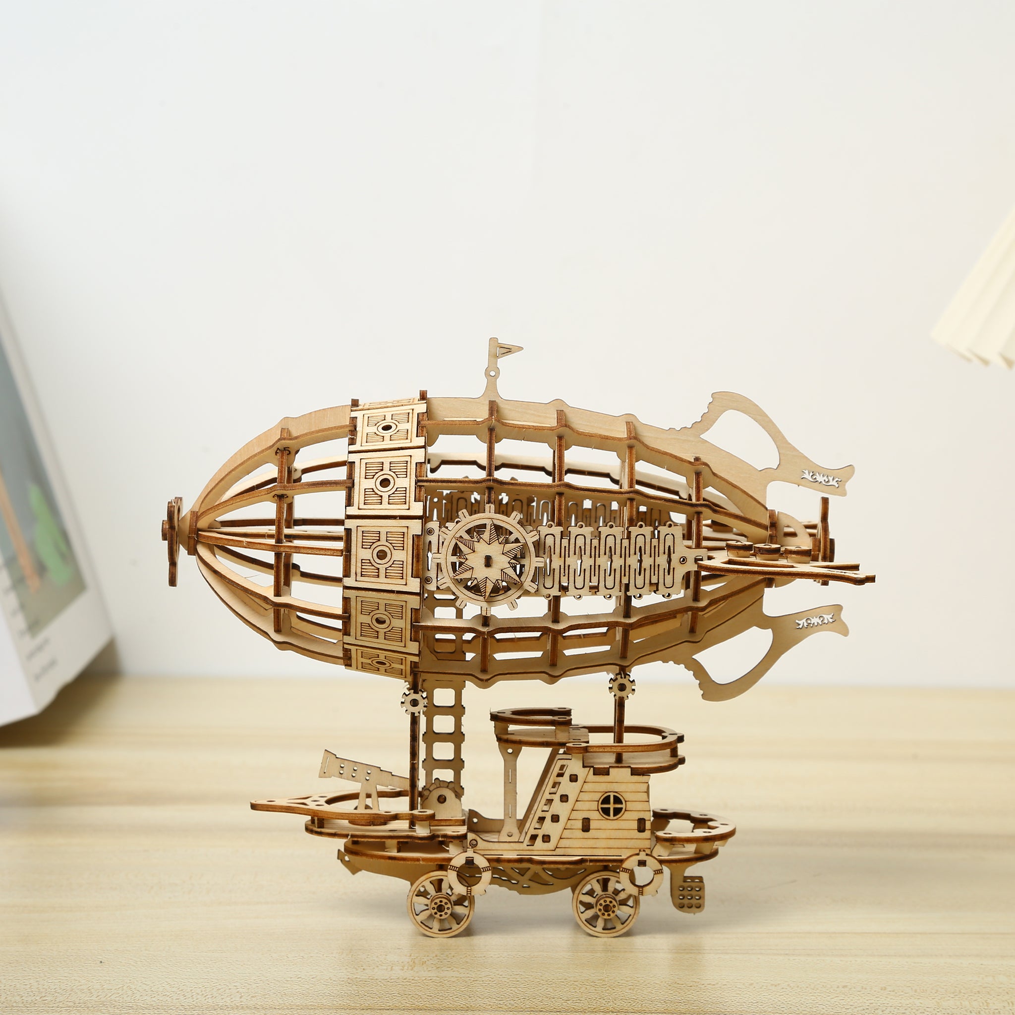 DIY Airship 3D Wooden Mechanical Puzzle Construction Kit | Nikpuzzles