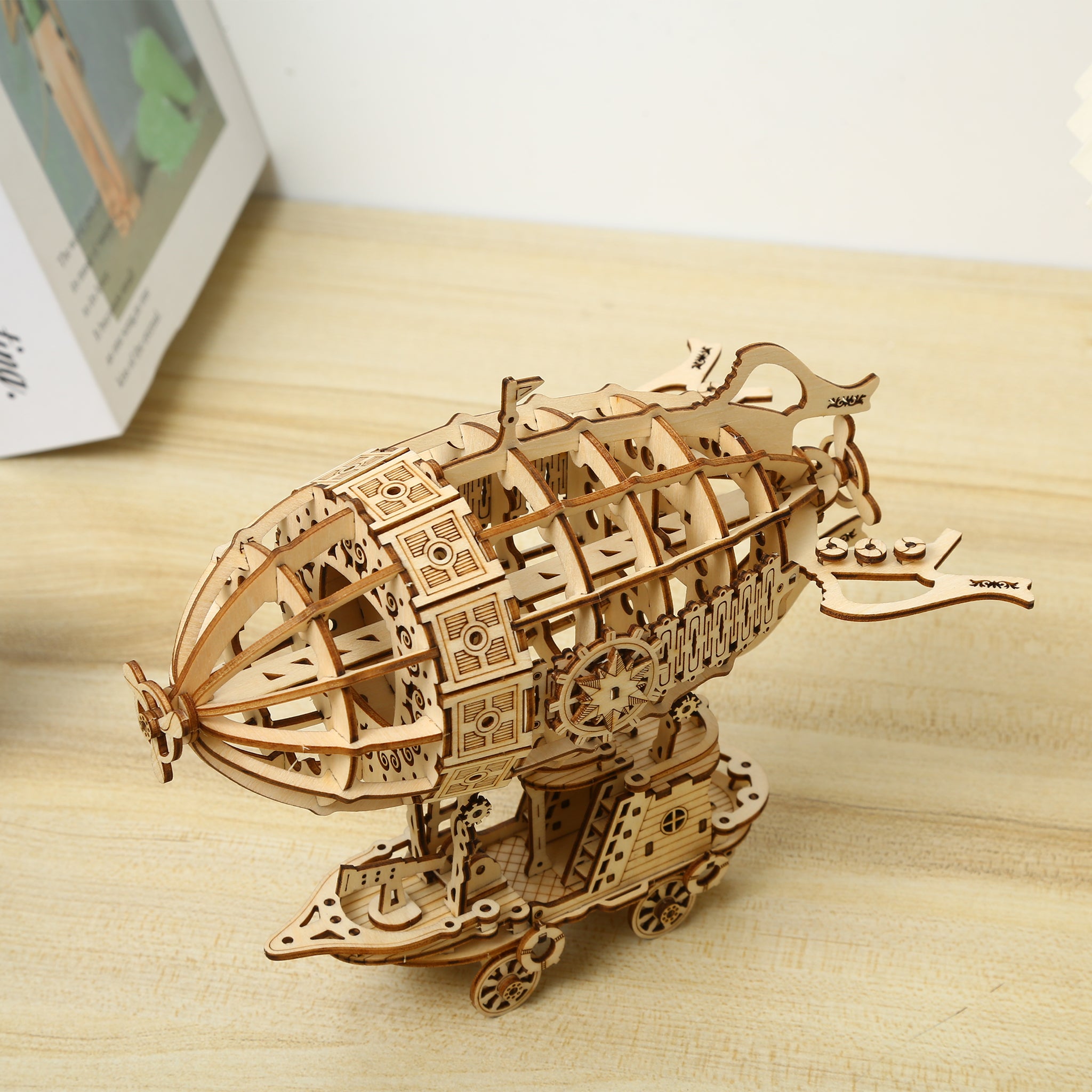 DIY Airship 3D Wooden Mechanical Puzzle Construction Kit | Nikpuzzles