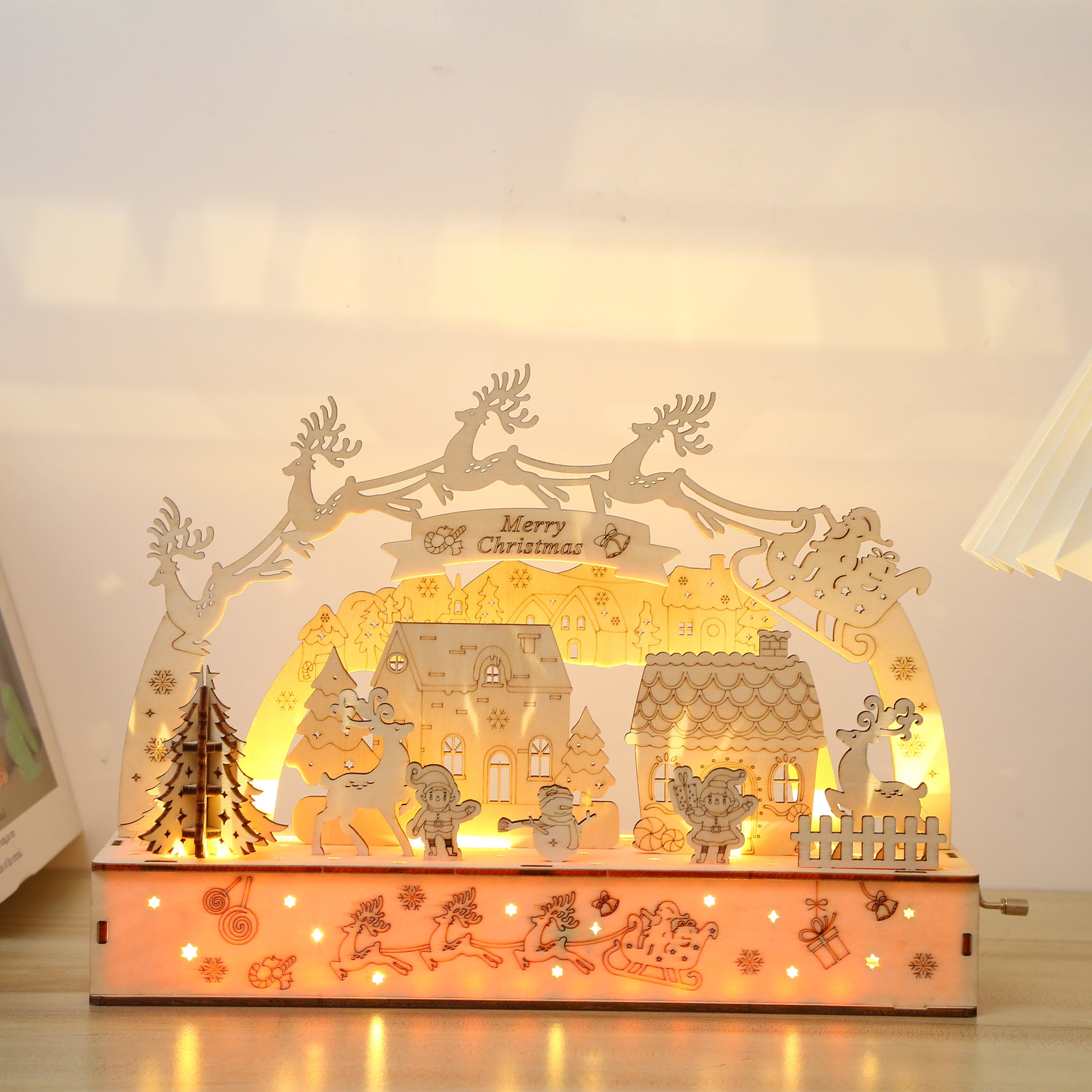 DIY Christmas Lamp 3D Wooden Puzzle Construction Kit | Nikpuzzles