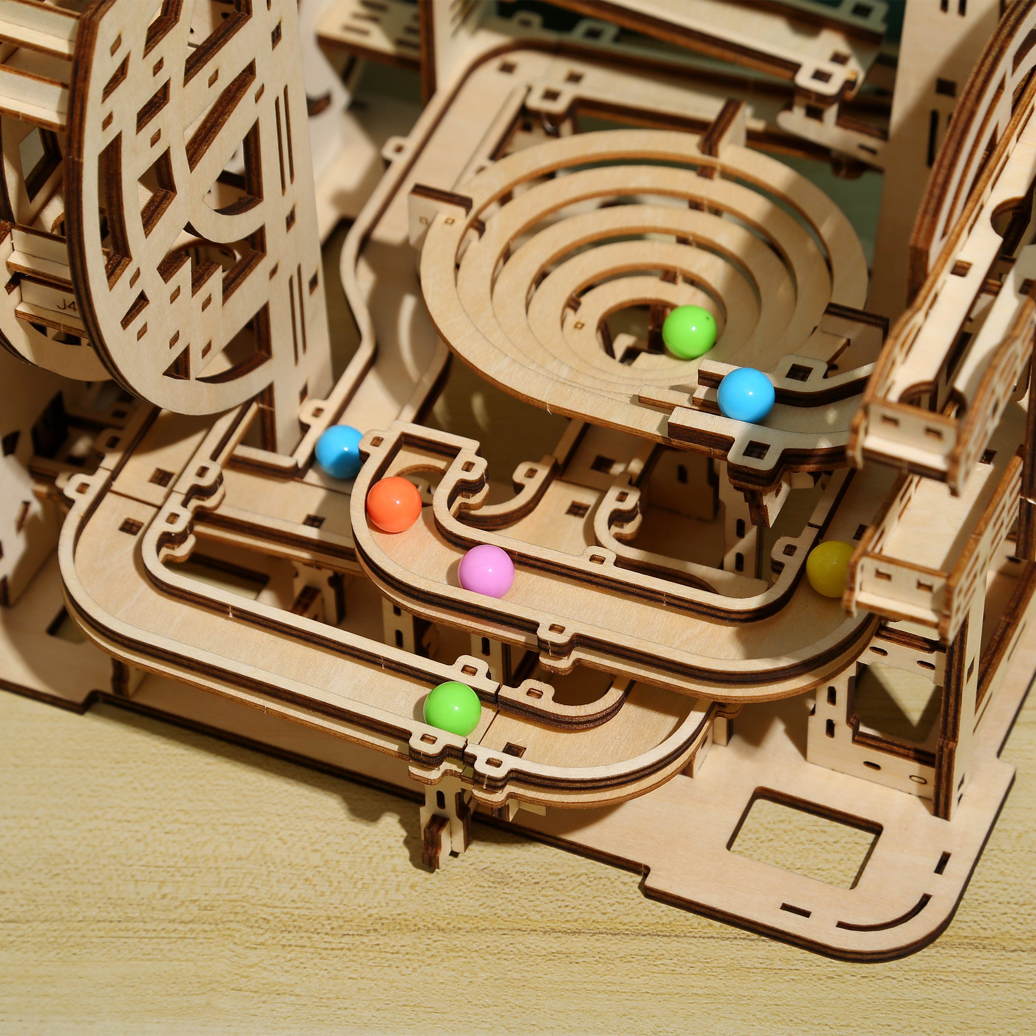 DIY Marble Maze 3D Wooden Mechanical Puzzle Construction Kit | Nikpuzzles