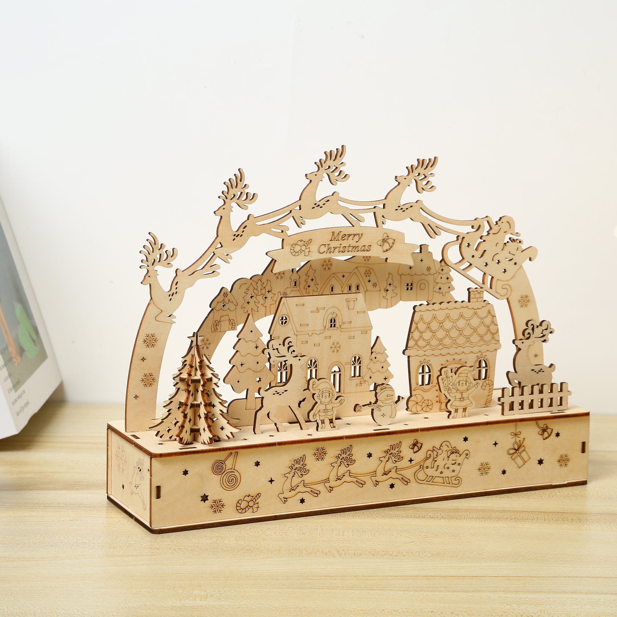 DIY Christmas Lamp 3D Wooden Puzzle Construction Kit | Nikpuzzles