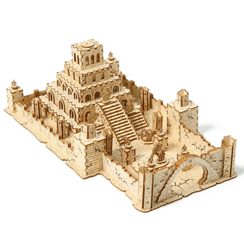 DIY Ruin 3D Wooden Puzzle Construction Kit | Nikpuzzles