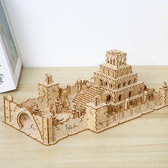 DIY Ruin 3D Wooden Puzzle Construction Kit | Nikpuzzles