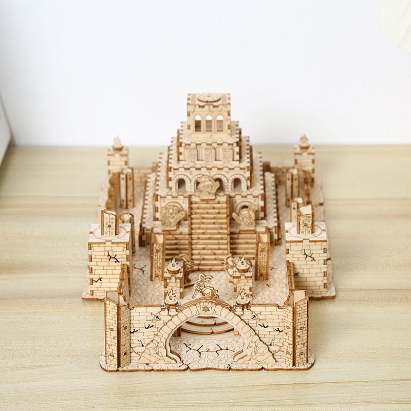 DIY Ruin 3D Wooden Puzzle Construction Kit | Nikpuzzles