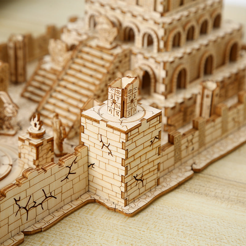 DIY Ruin 3D Wooden Puzzle Construction Kit | Nikpuzzles