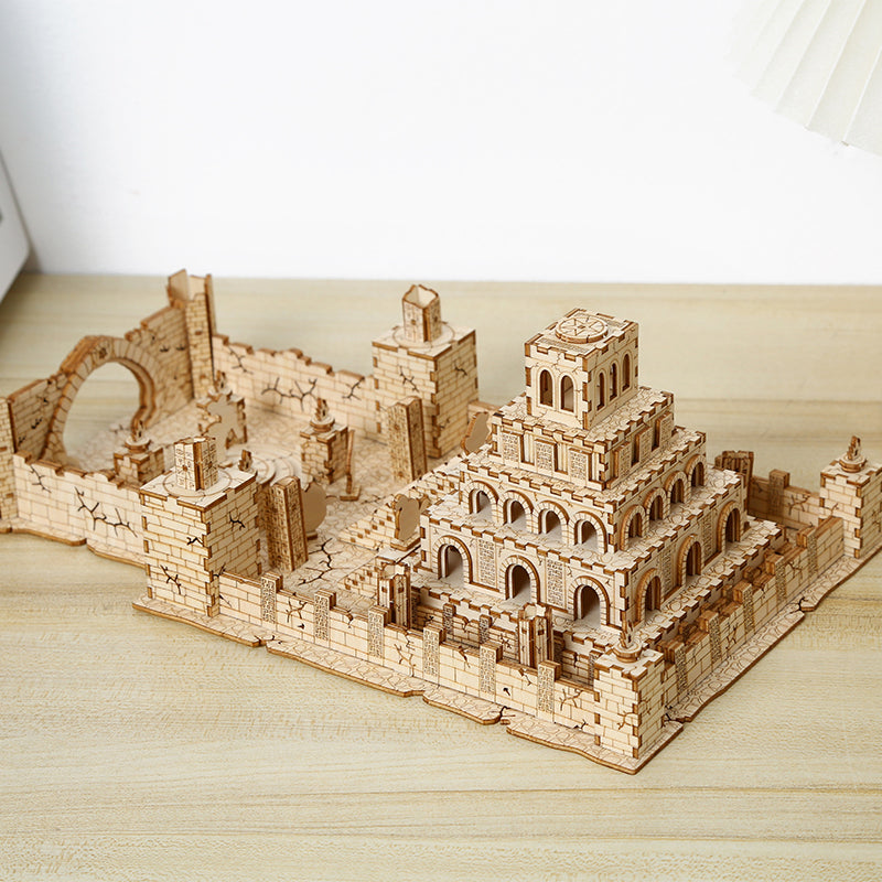 DIY Ruin 3D Wooden Puzzle Construction Kit | Nikpuzzles