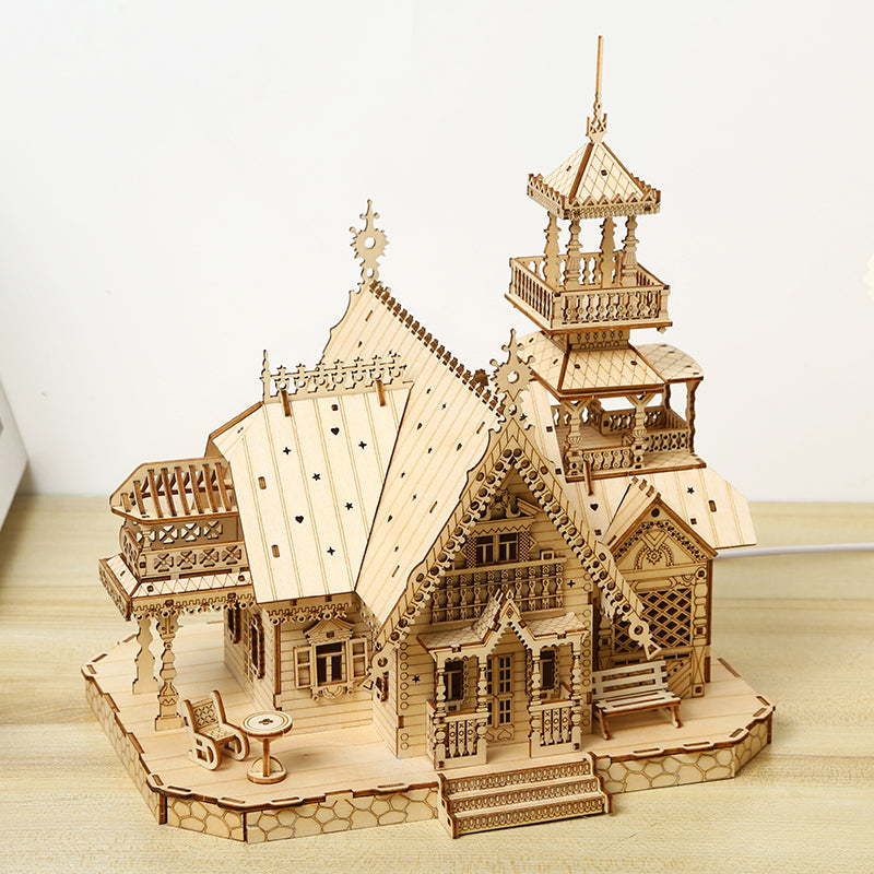 DIY Villa 3D Wooden Puzzle Construction Kit | Nikpuzzles