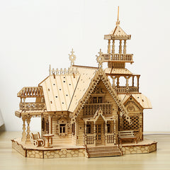 DIY Villa 3D Wooden Puzzle Construction Kit | Nikpuzzles