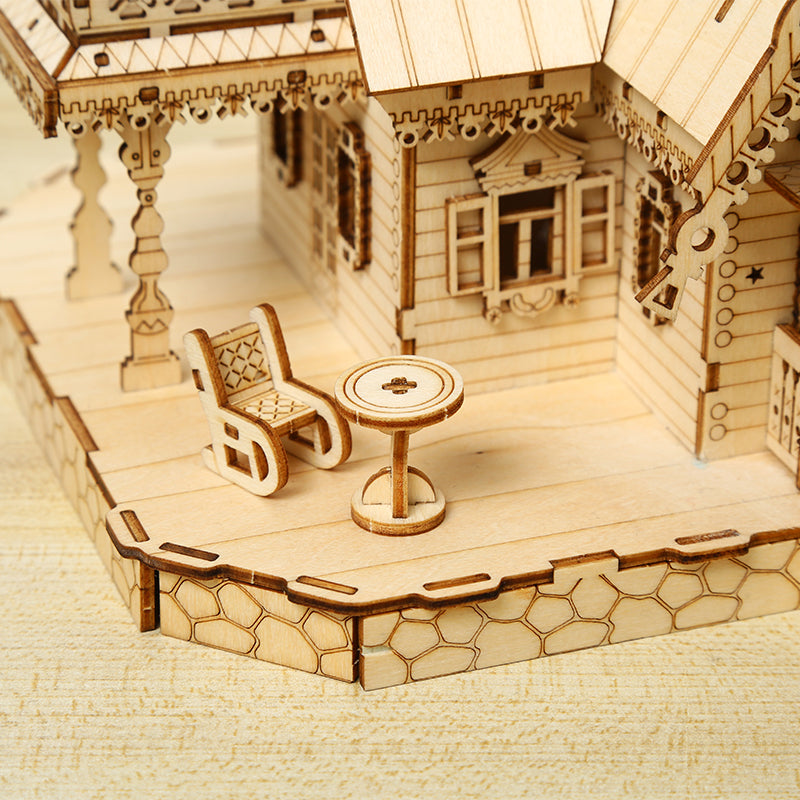 DIY Villa 3D Wooden Puzzle Construction Kit | Nikpuzzles