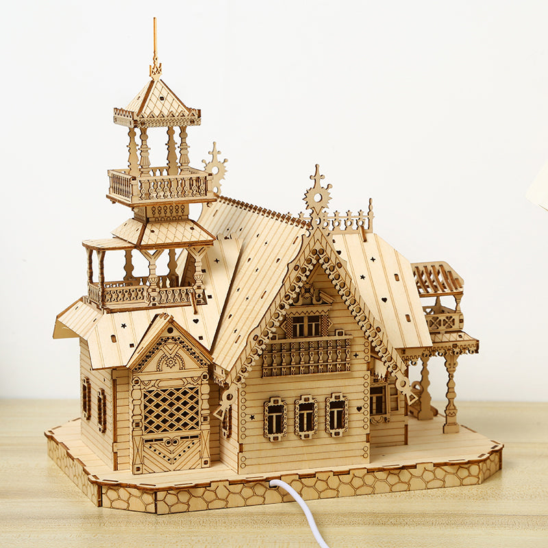 DIY Villa 3D Wooden Puzzle Construction Kit | Nikpuzzles