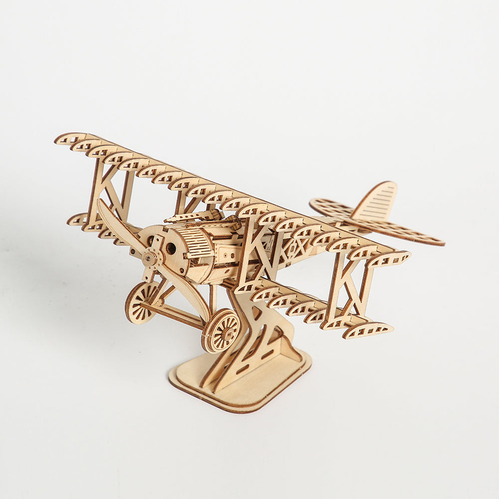 DIY Plane 3D Wooden Mechanical Puzzle Construction Kit | Nikpuzzles