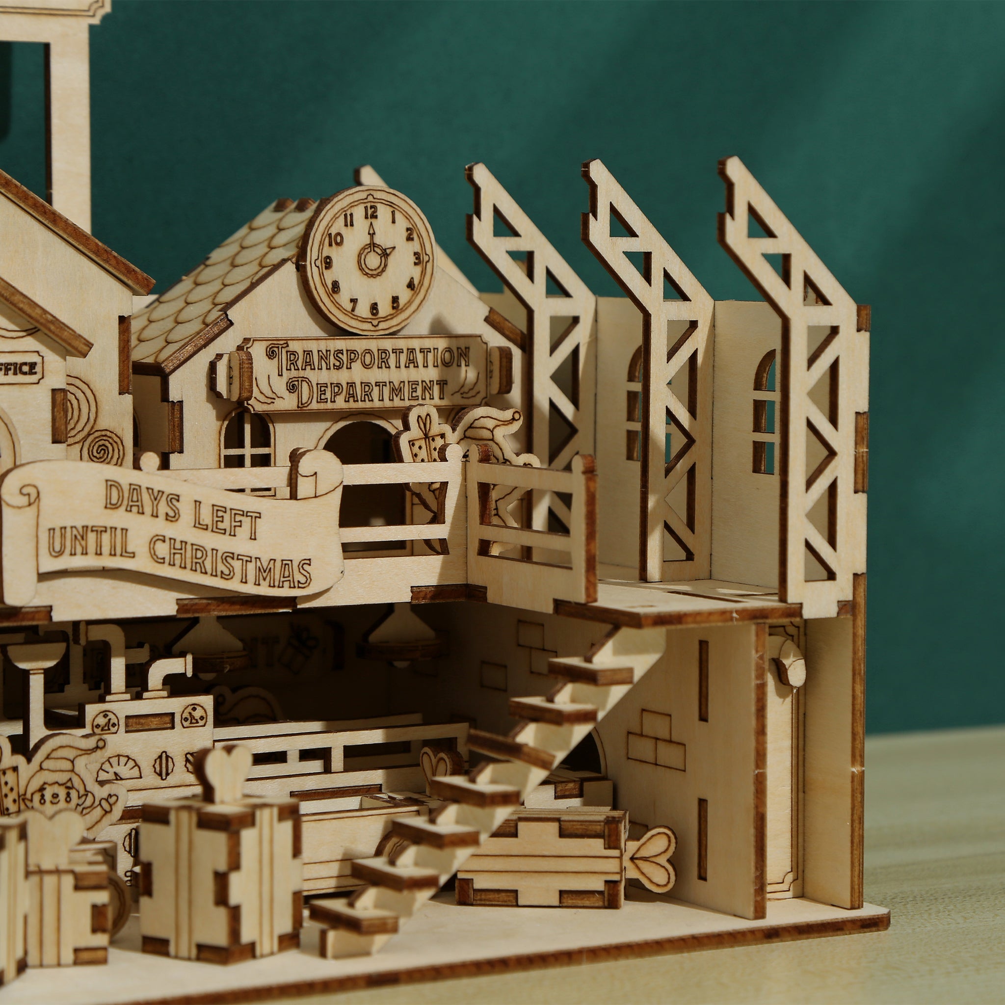 DIY Santa's Factory 3D Wooden Mechanical Puzzle Construction Kit | Nikpuzzle