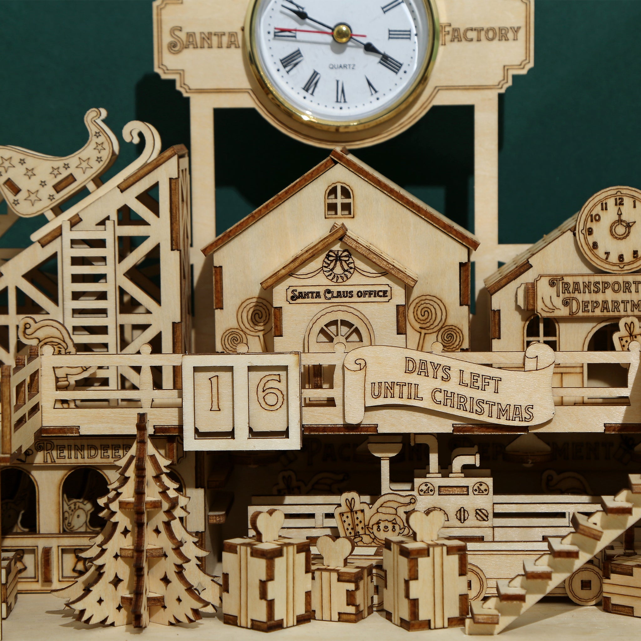 DIY Santa's Factory 3D Wooden Mechanical Puzzle Construction Kit | Nikpuzzle