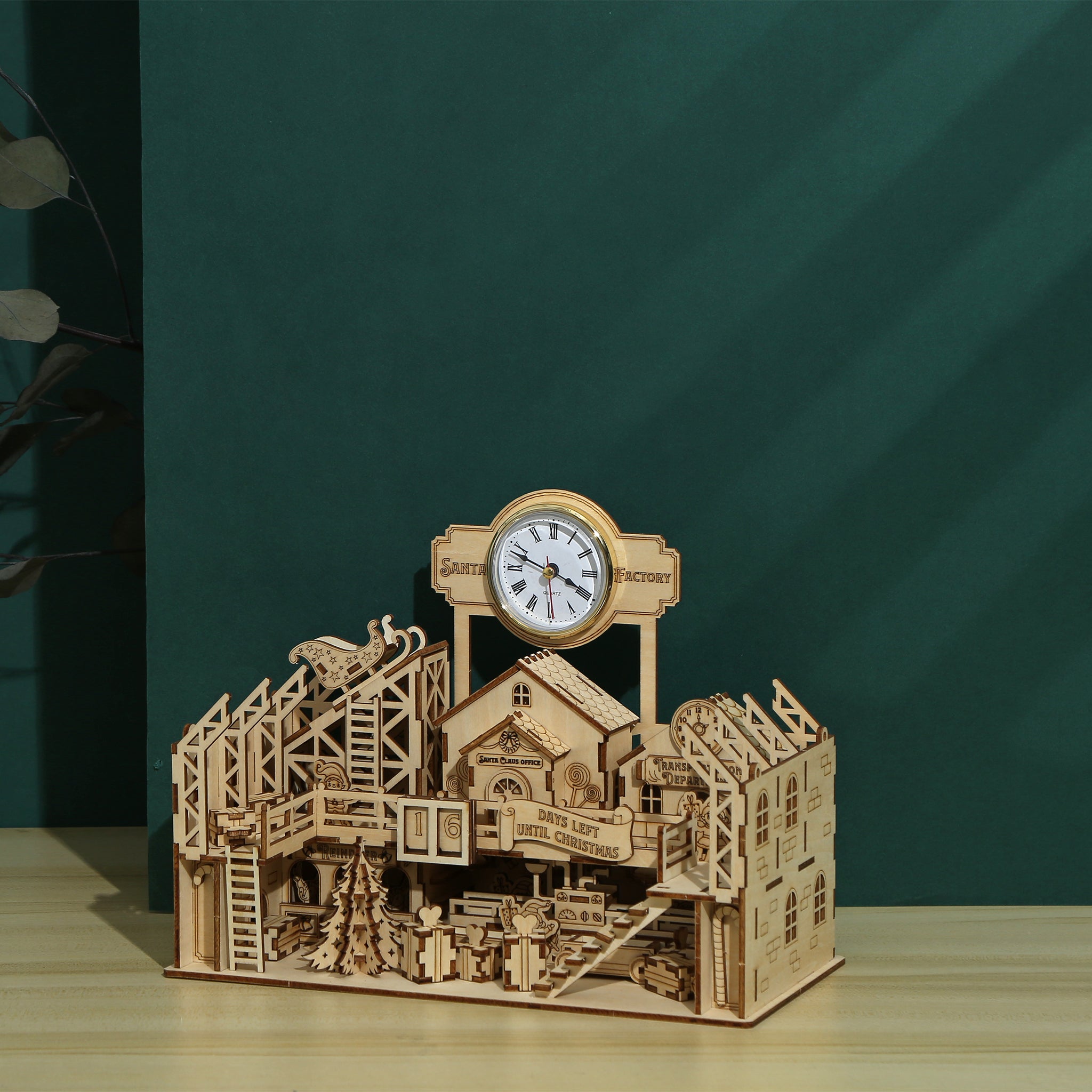 DIY Santa's Factory 3D Wooden Mechanical Puzzle Construction Kit | Nikpuzzle