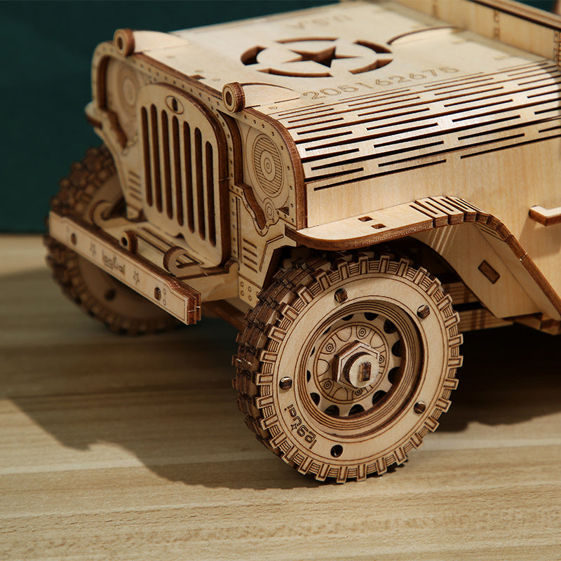 DIY Off-Road Vehicle 3D Wooden Mechanical Puzzle Construction Kit | Nikpuzzles