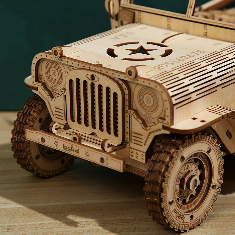 DIY Off-Road Vehicle 3D Wooden Mechanical Puzzle Construction Kit | Nikpuzzles