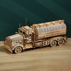 DIY Tank Car 3D Wooden Mechanical Puzzle Construction Kit | Nikpuzzles