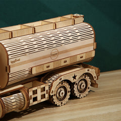 DIY Tank Car 3D Wooden Mechanical Puzzle Construction Kit | Nikpuzzles