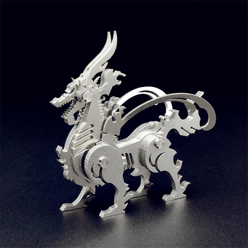 DIY Assembly Model Mechanical Kylin 3D Metal Puzzle Model Kit | Nikpuzzles