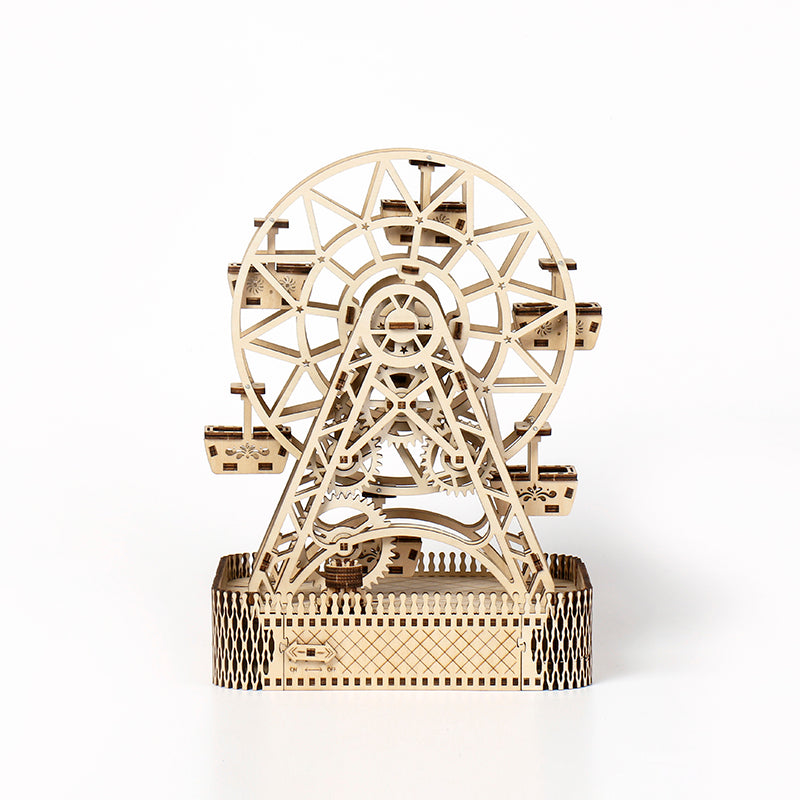 DIY Musical Ferris Wheel 3D Wooden Mechanical Puzzle Construction Kit | Nikpuzzles