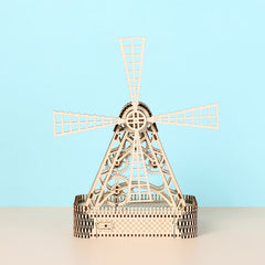 DIY Musical Windmill 3D Wooden Mechanical Puzzle Construction Kit | Nikpuzzles