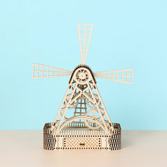 DIY Musical Windmill 3D Wooden Mechanical Puzzle Construction Kit | Nikpuzzles